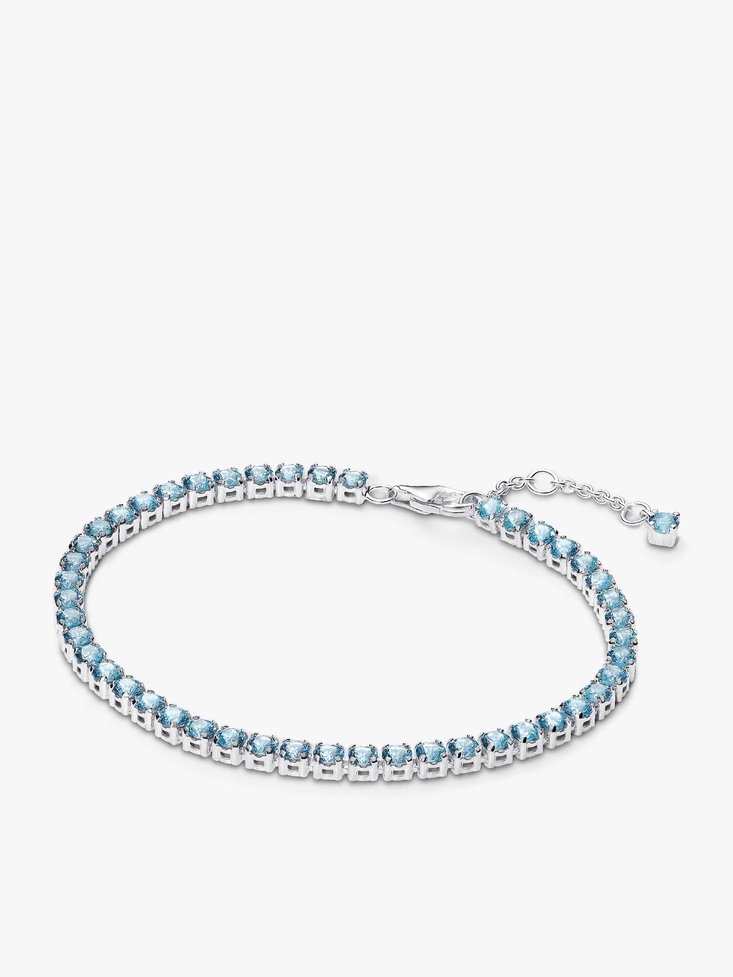 Sprankelende lichtblauwe tennisarmband