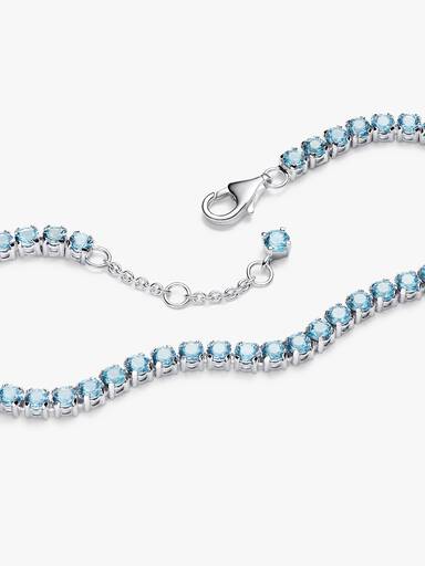 Bracelet Rivière Bleu Clair Scintillant