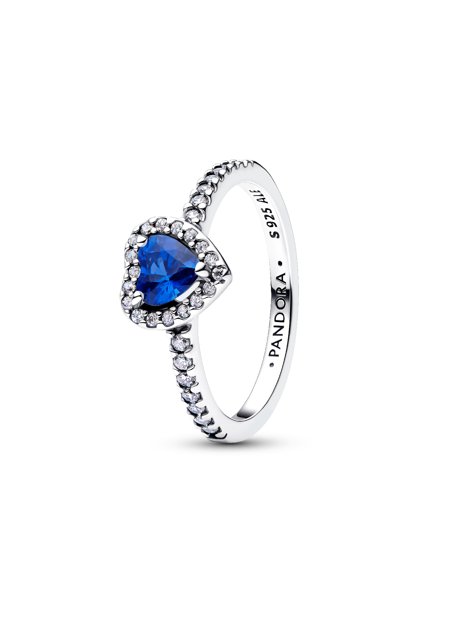 Bague Cœur Bleu Princesse Surélevé