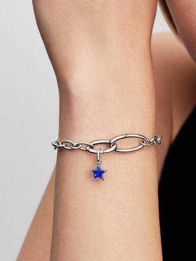 Mini Charm Pendant Étoile Bleue