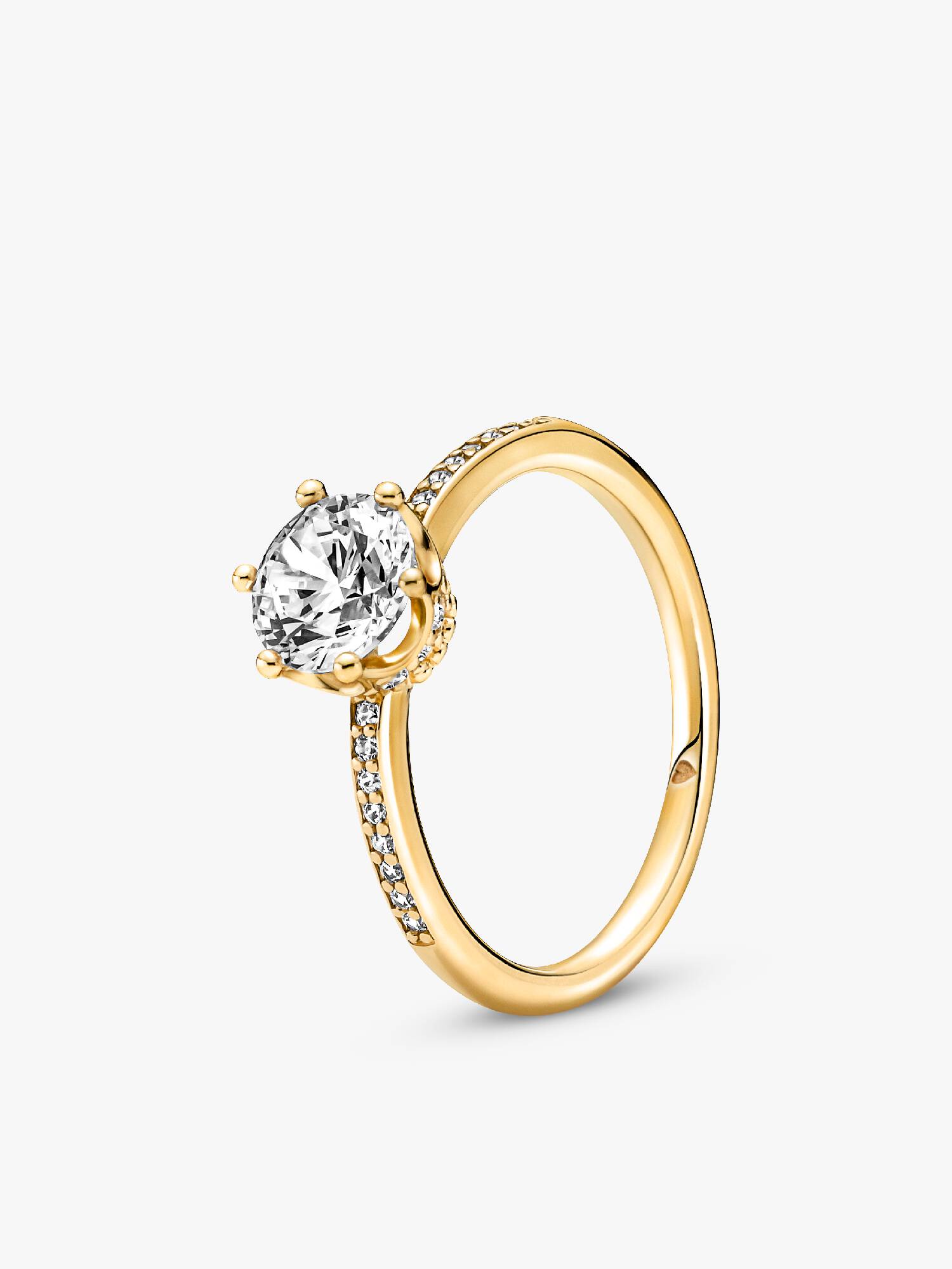 Bague Solitaire Couronne Scintillante Incolore