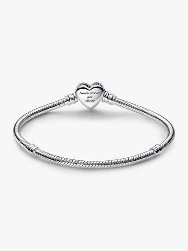 Bracelet Maille Serpent Fermoir Cœur de l'Infini Scintillant