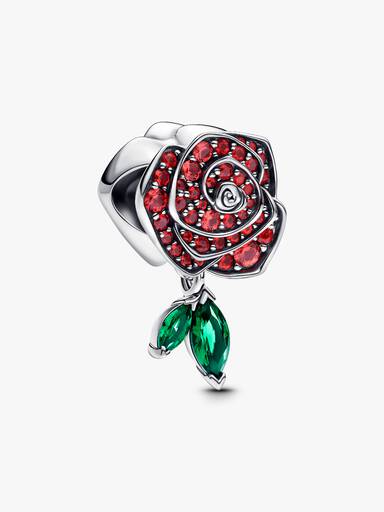 Charm Rose en Fleur Scintillante