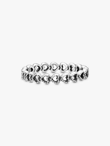 Bague ribambelle de cœurs