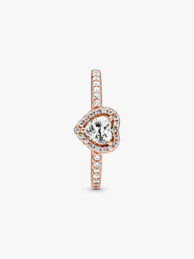 Bague Cœur Surélevé Scintillant