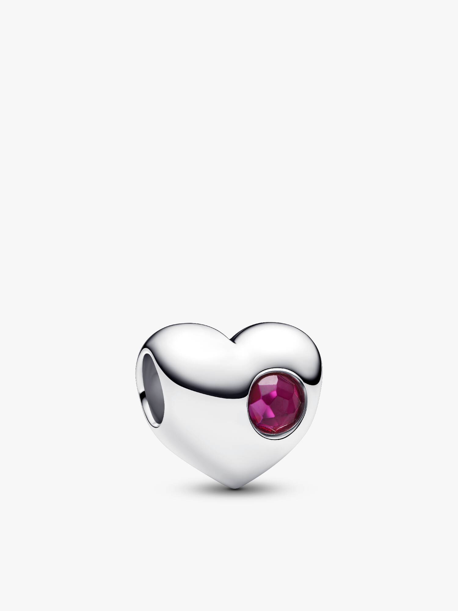 Charm Cœur Pierre Rouge Profond Gravable