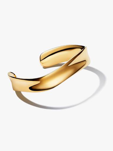 Organisch Gevormde Brede Open bangle