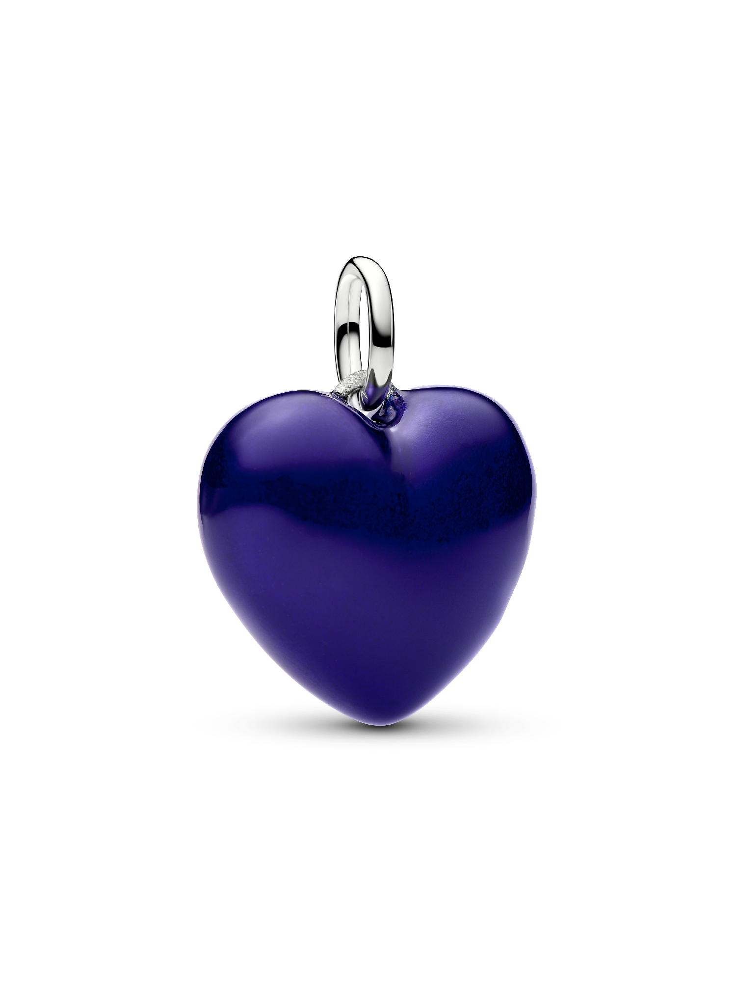 Charm Pendant Cœur Tridimensionnel Bleu