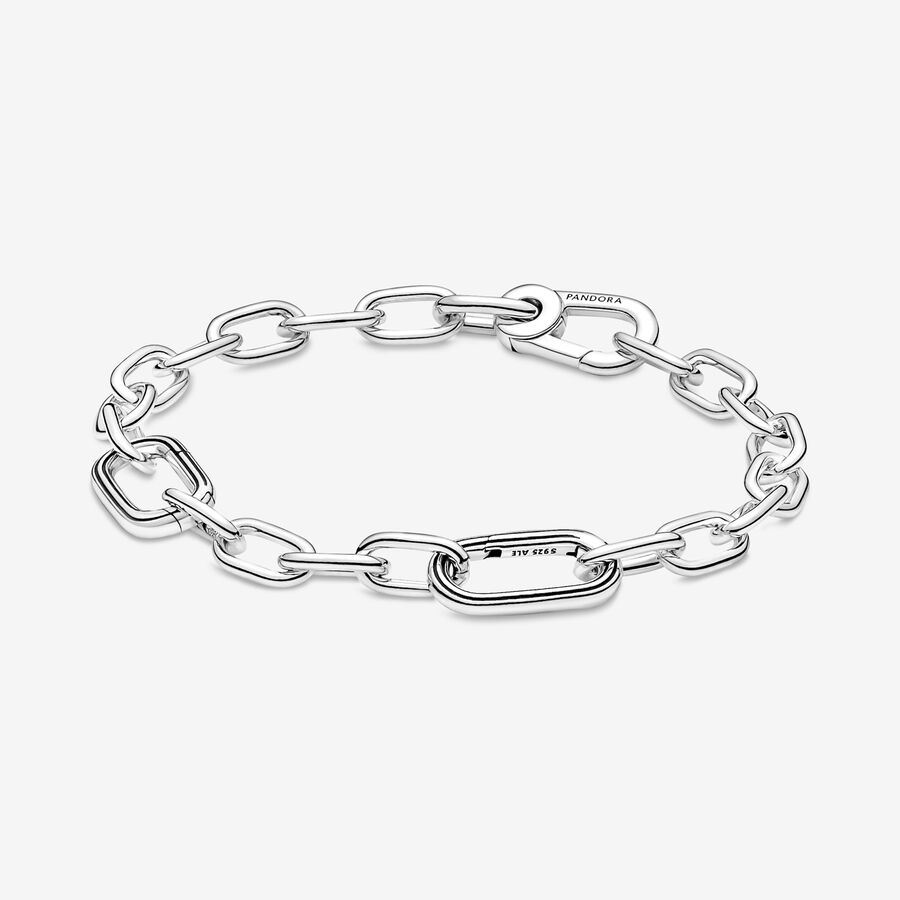 Sterling silver small link bracelet image number 0