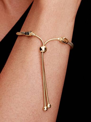 Bracelet Coulissant Maille Serpent