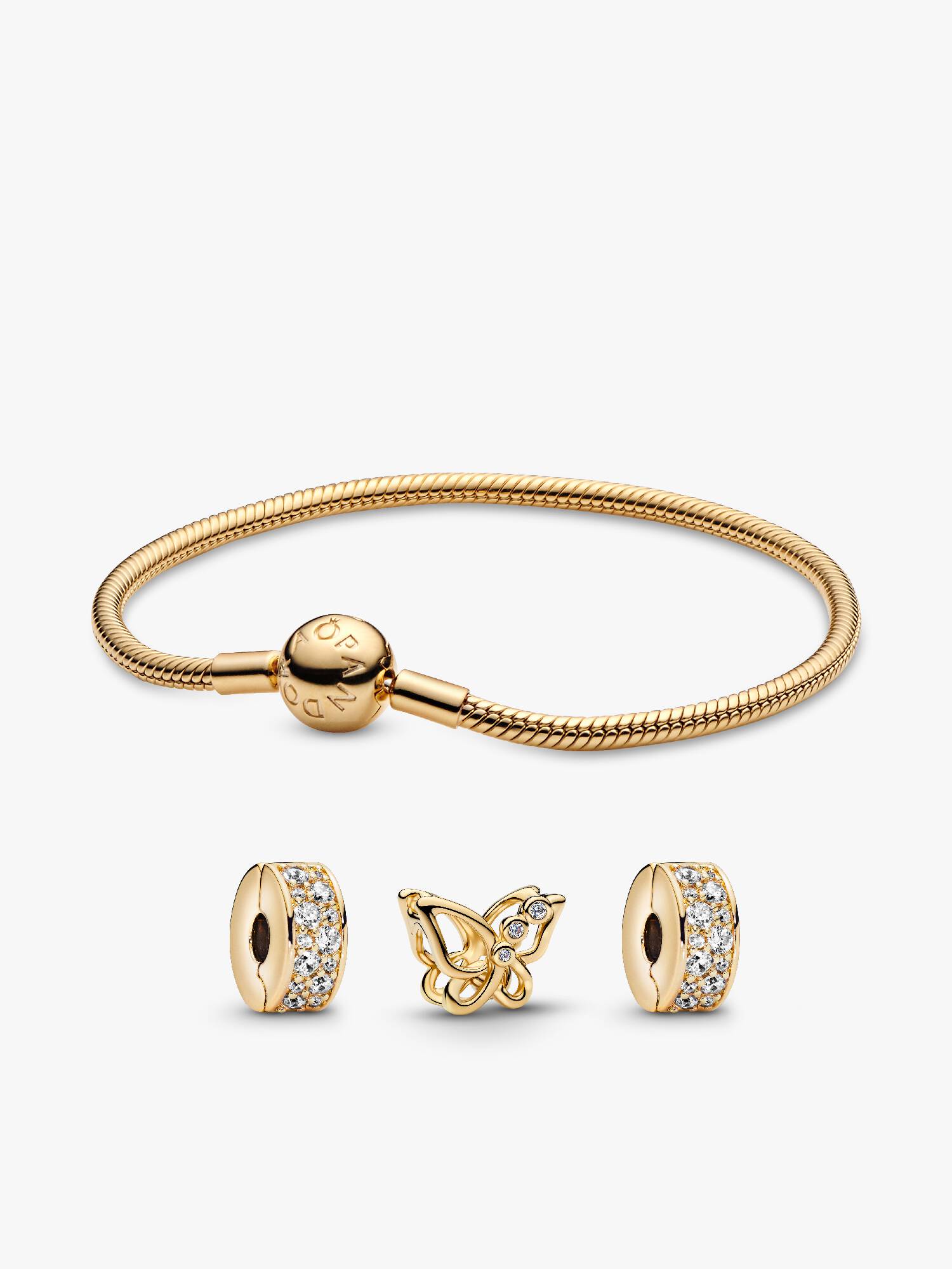 Ensemble de bijoux bracelet papillon et clip