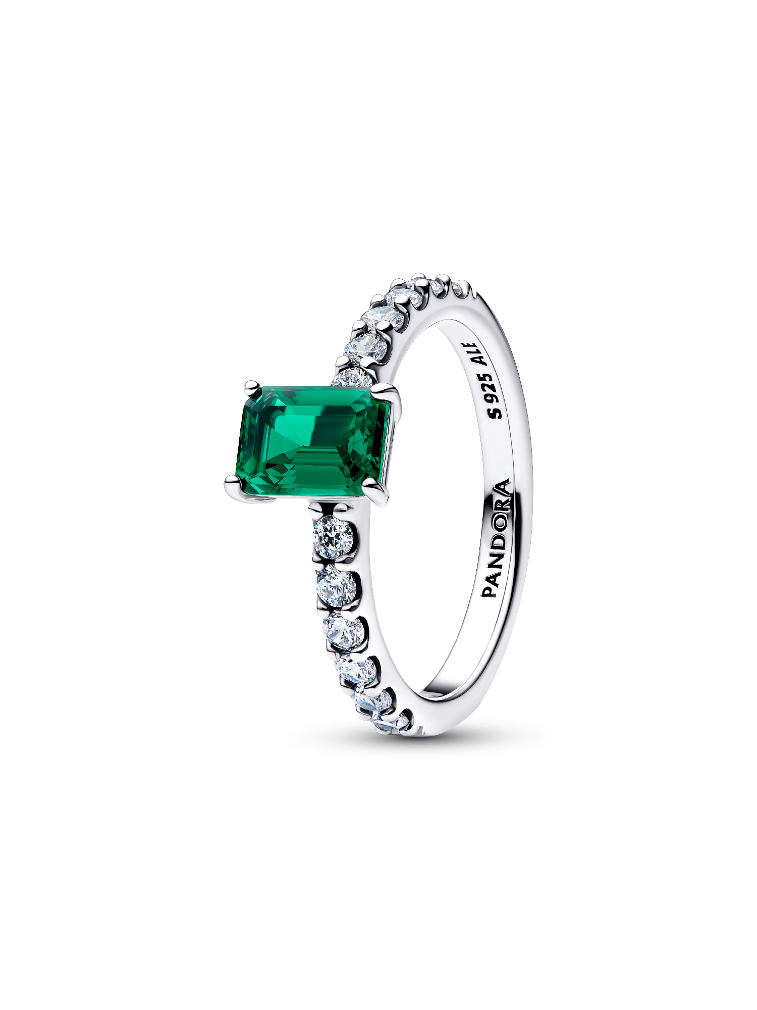 Rechthoekige Sprankelende Halo Ring