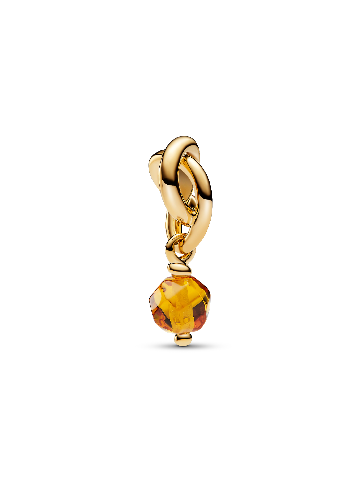 Novembre Charm Pendant Cercle de l'Éternité Miel Facetté