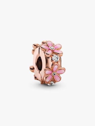 Charm Clip Espaceur Marguerite Rose