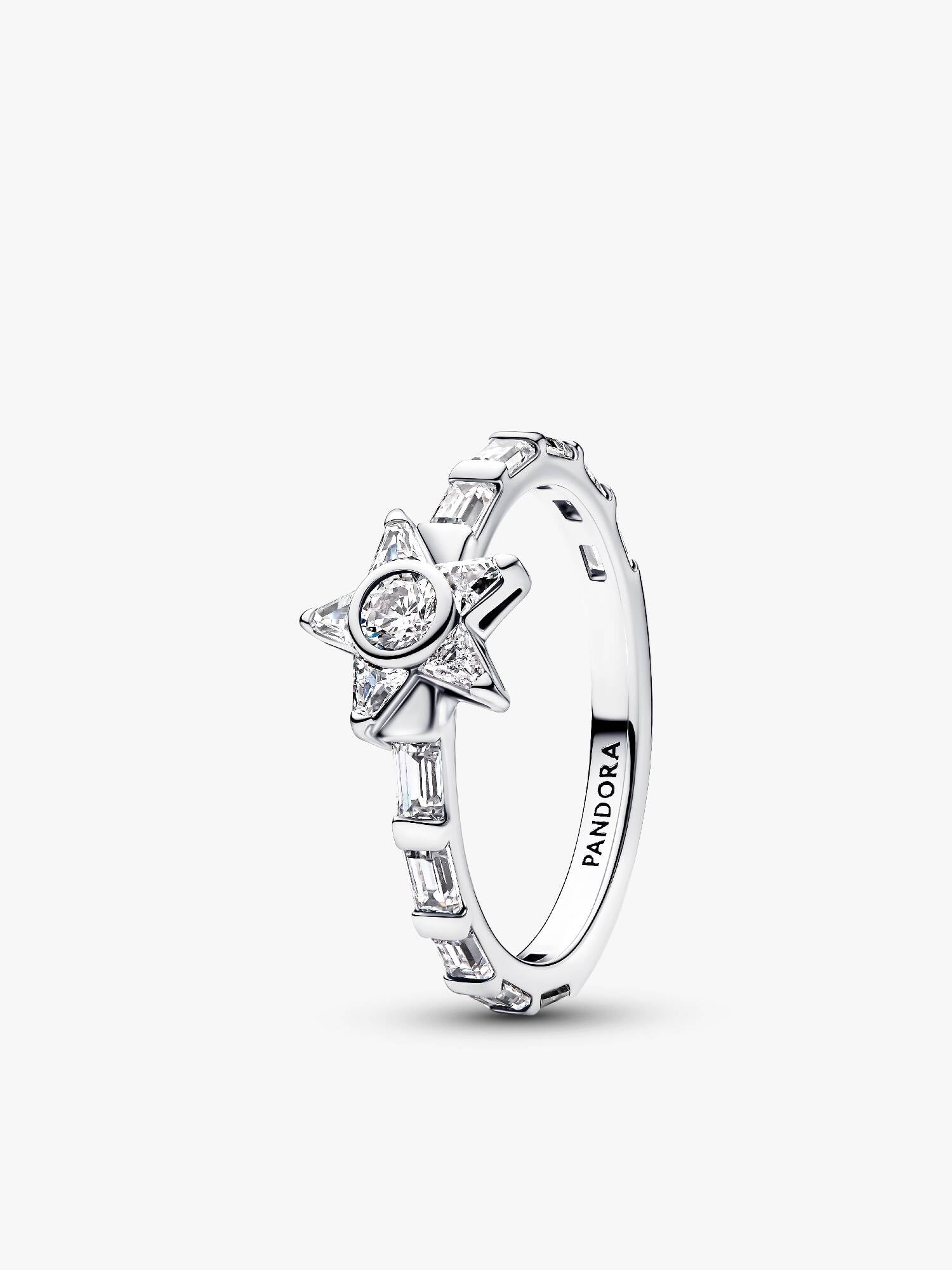 Bague Baguette Étoile Scintillante
