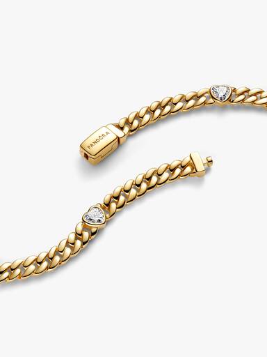Cubaanse schakelarmband met hartjes
