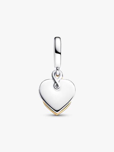 Charm Pendant Double Mum (Maman) Gravable Diamant de Laboratoire