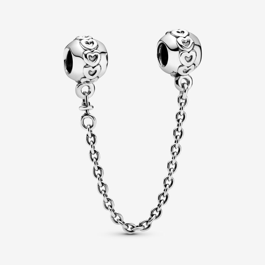 Hearts silver safety chain image number 0