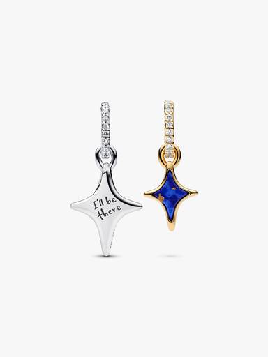 Charm Pendant Double Étoiles Séparable