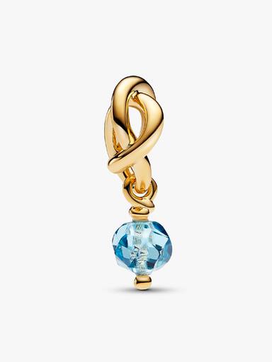 Mars Charm Pendant Cercle de l'Éternité Bleu Azur Facetté