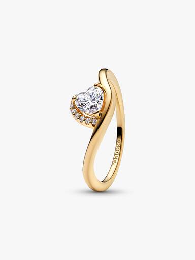 Bague Cœur Ondulée