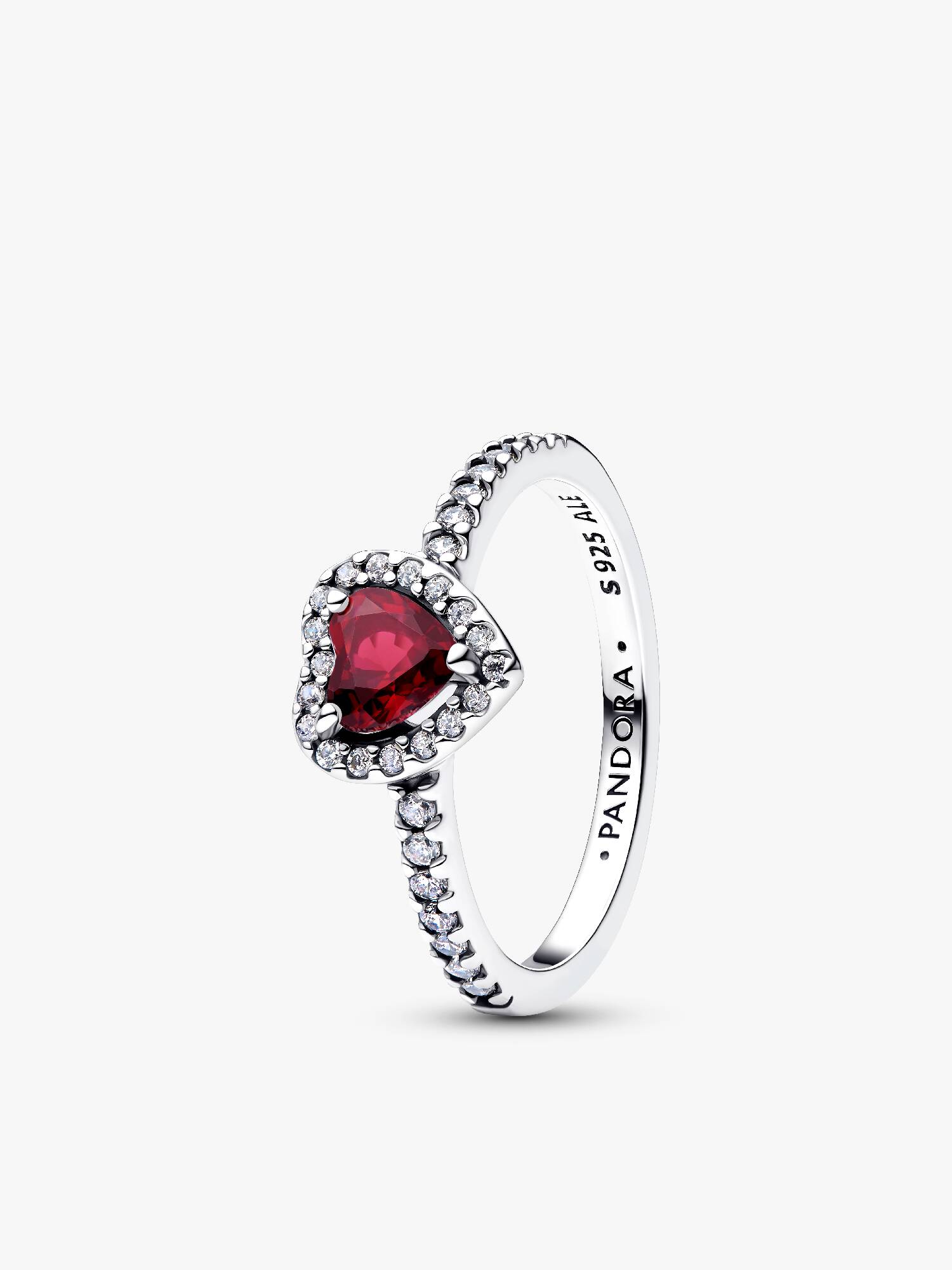 Verhoogde Fuchsia Roos Hart Ring