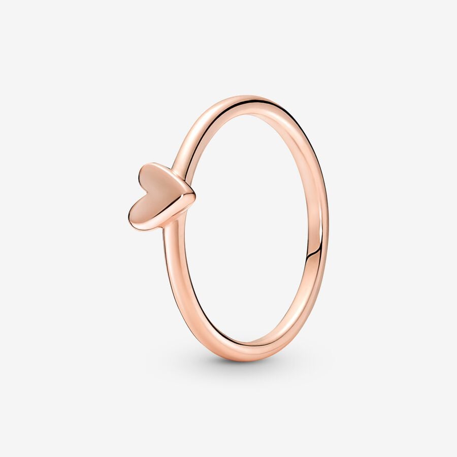 Heart 14k rose gold-plated ring image number 0
