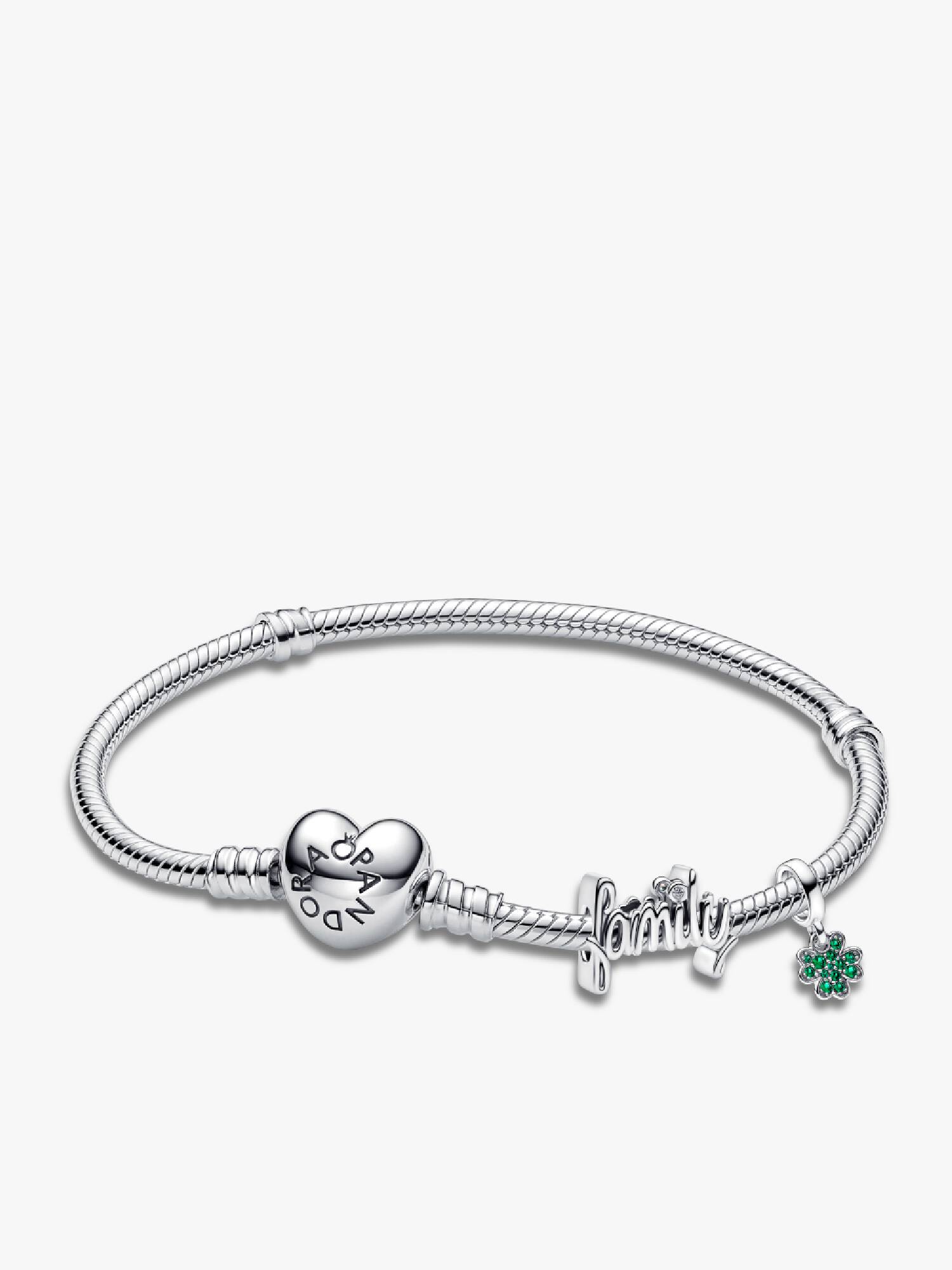 Sterling Zilveren Armbandenset met Gelukshanger