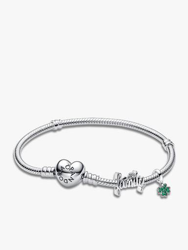 Parure de Bracelet en Argent Sterling avec Charm Porte‑Bonheur