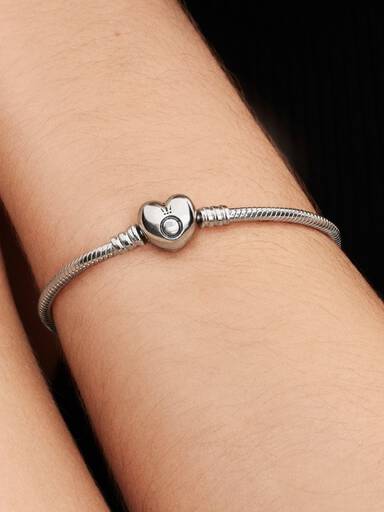 Hart en Snake Chain Armband