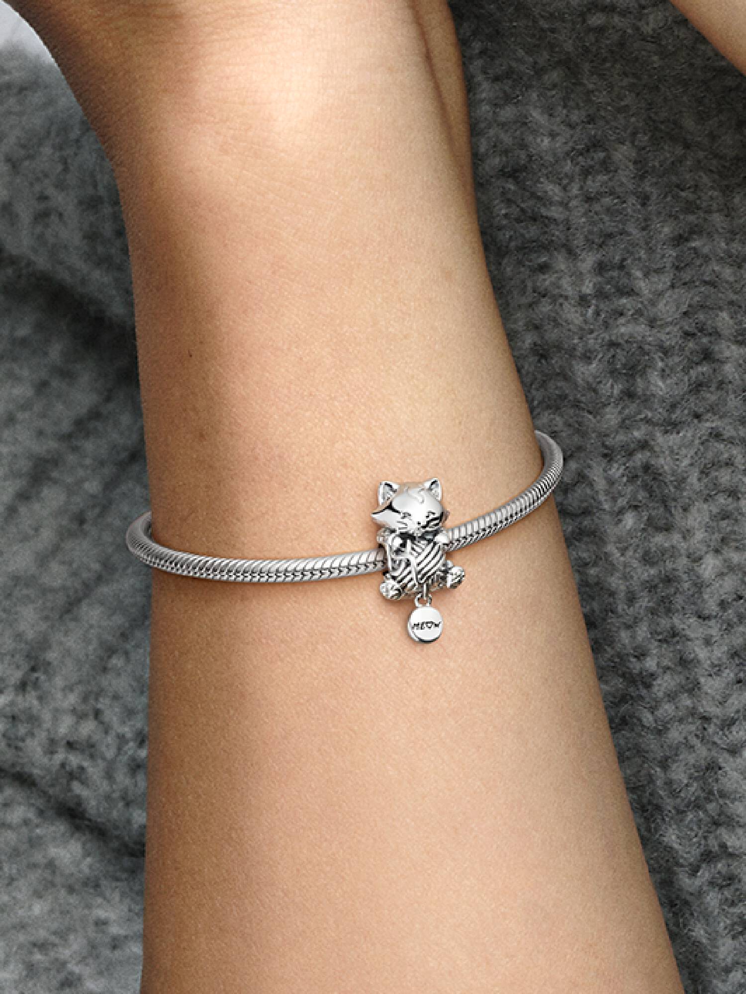Charm Boule Chaton & Pelote de Laine