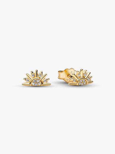 Clous d'Oreilles Soleil Scintillant Céleste