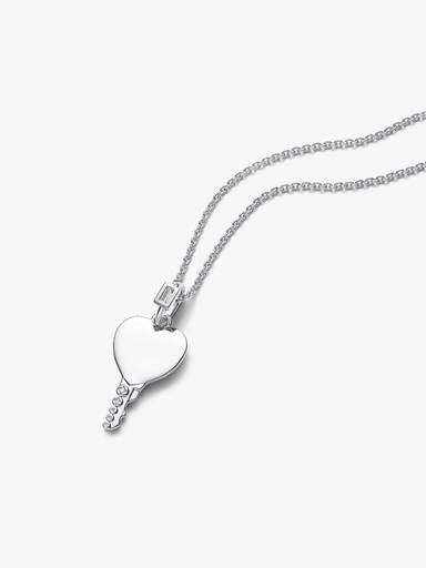 Graveerbare Hart Sleutelvormige Hanger