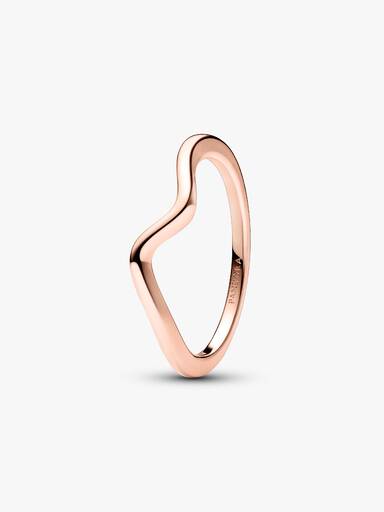 Gepolijste golvende ring