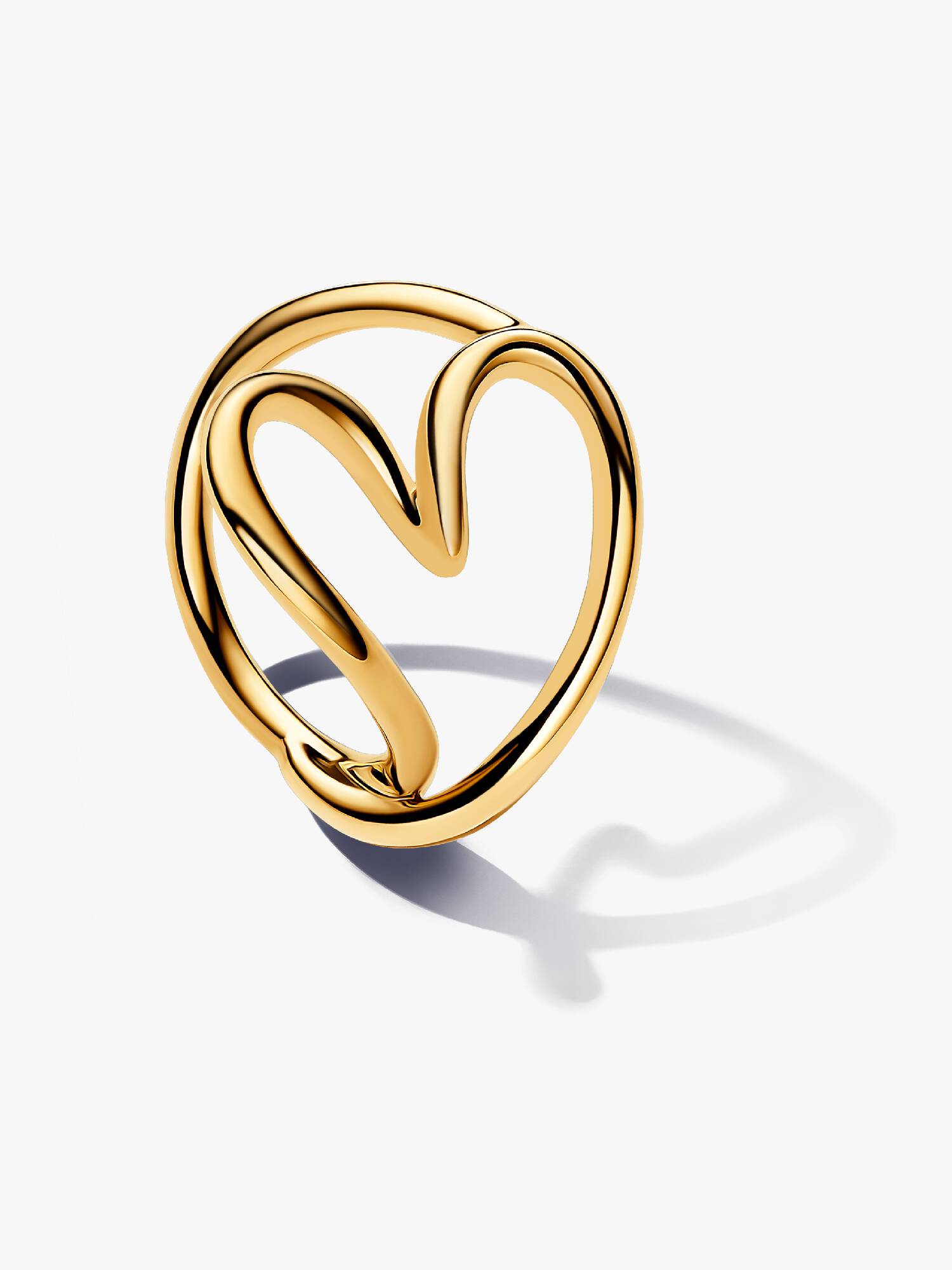 Organisch Gevormde Hart Ring