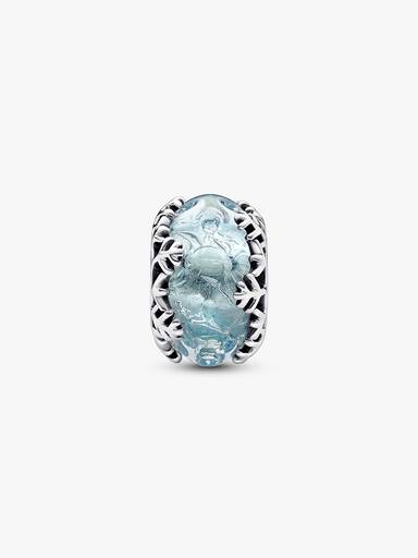 Charm Murano Flocon de Neige Bleu Hiver