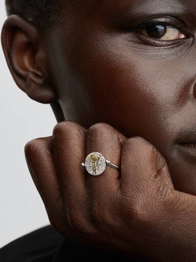 Bague Médaillon Rose Réversible