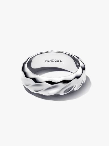 Geribbelde Brede Band Ring