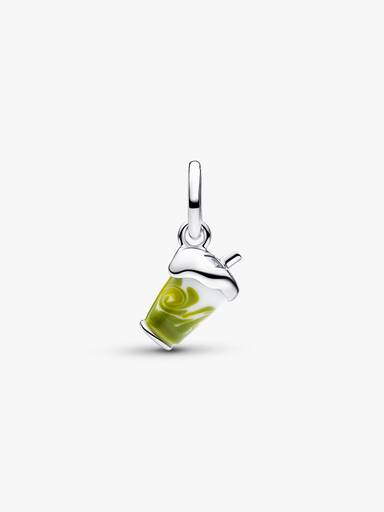 Charm Pendant Verre de Murano Matcha Latte Glacé