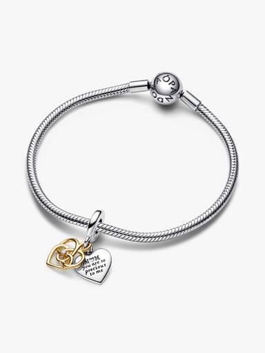 Charm Pendant Double Mum (Maman) Gravable Diamant de Laboratoire