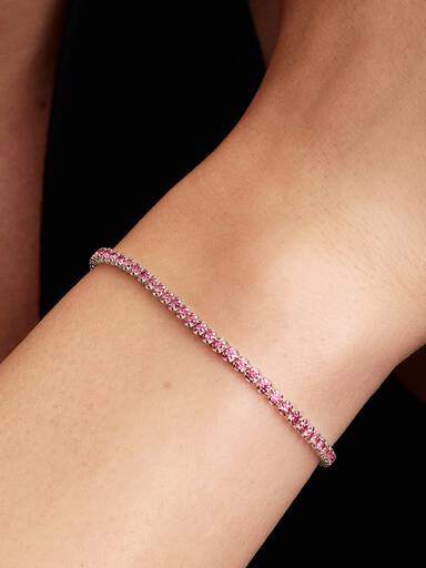 Petit Bracelet Rivière Rose