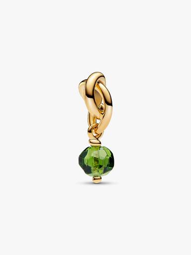 Août Charm Pendant Cercle de l'Éternité Vert Printanier Facetté