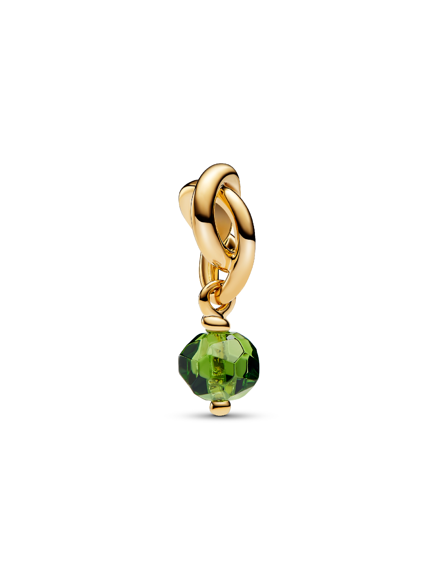 Août Charm Pendant Cercle de l'Éternité Vert Printanier Facetté