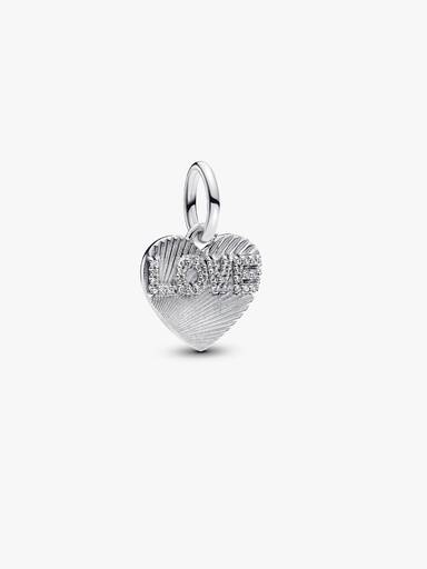 Charm Pendant Cœur d'Amour Gravable