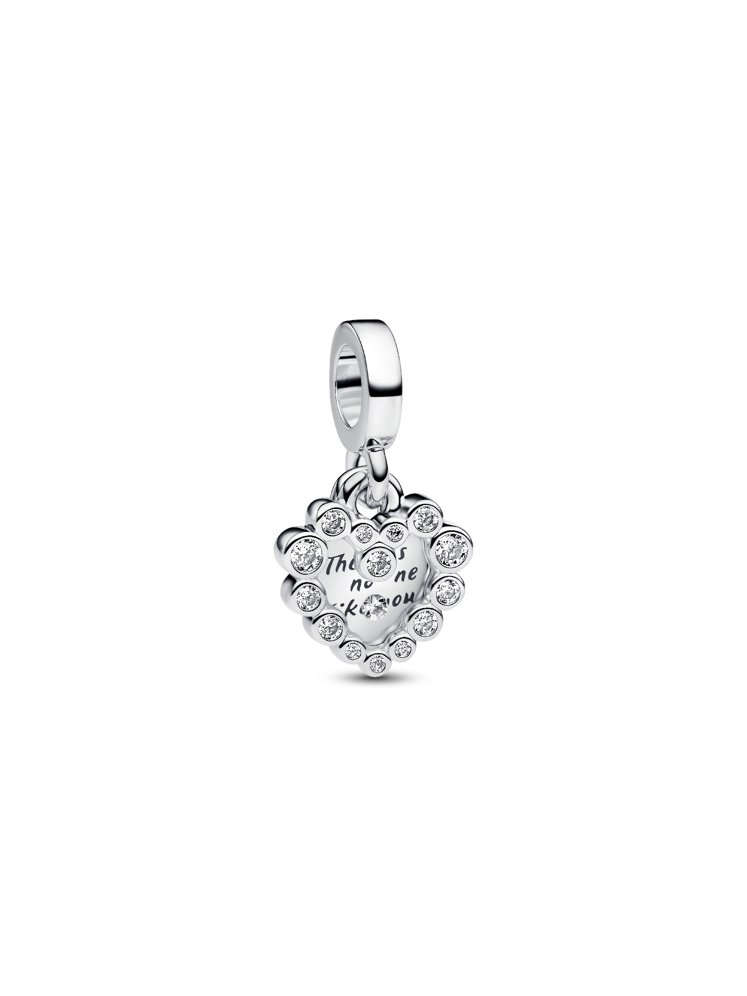 Sparkling Heart-dubbele hangende bedel