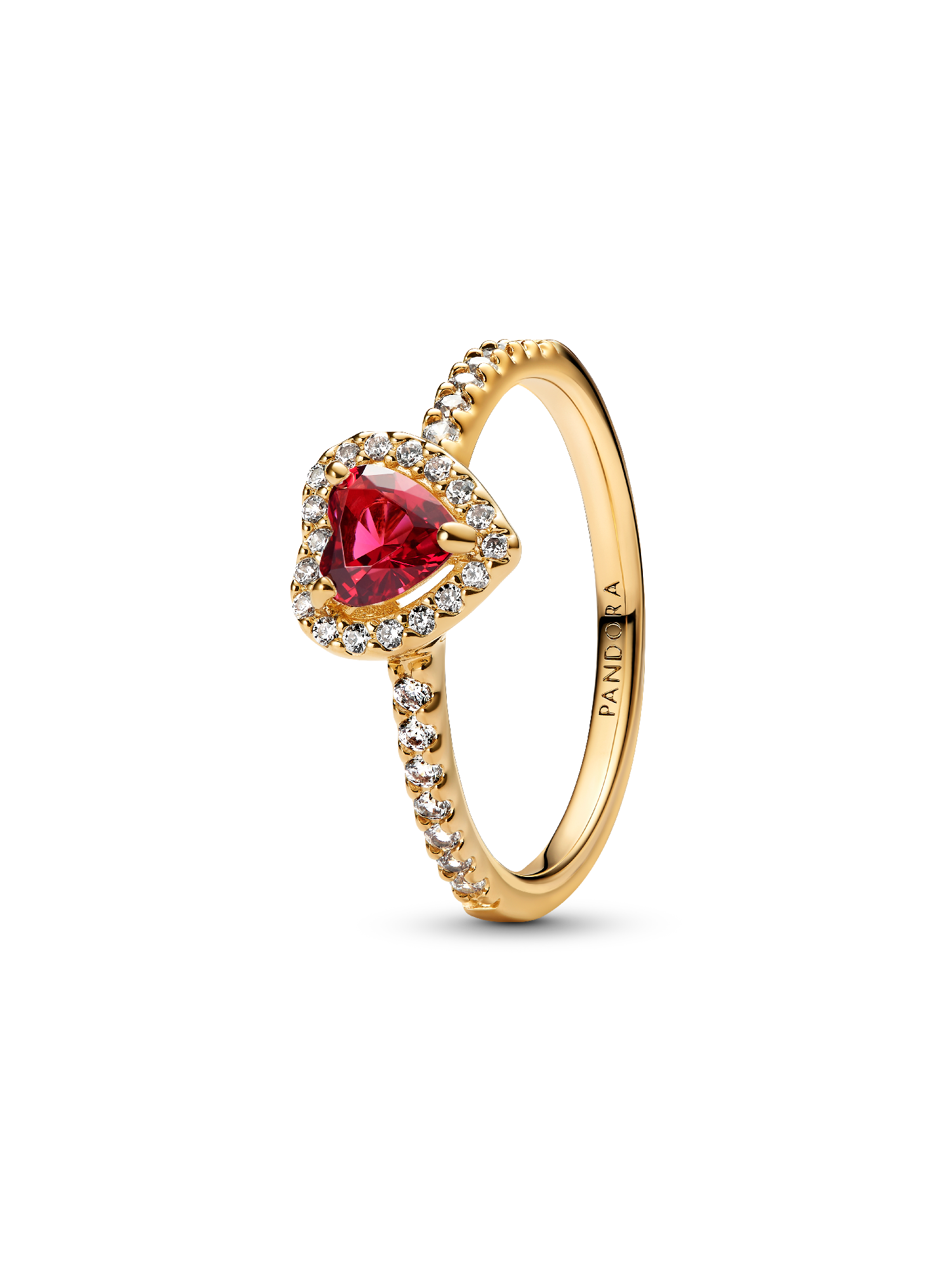 Bague à cœur surélevé