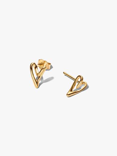Clous d'Oreilles Cœurs de Forme Organique