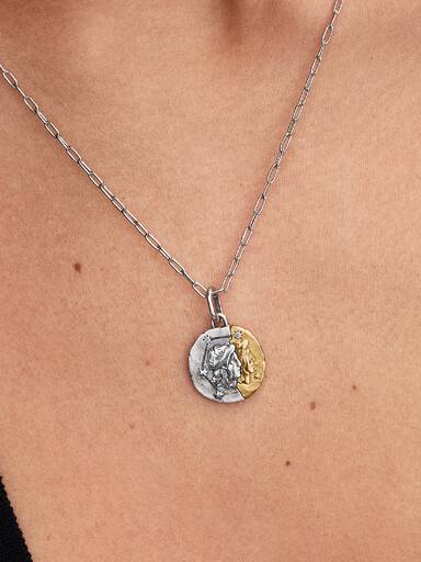 Charm Médaillon Zodiaque Gémeaux
