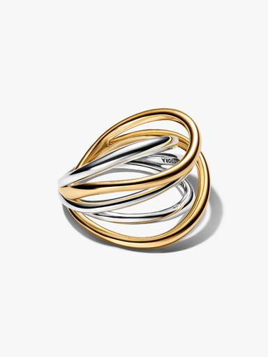 Bague Anneaux Entrelacés Bicolore