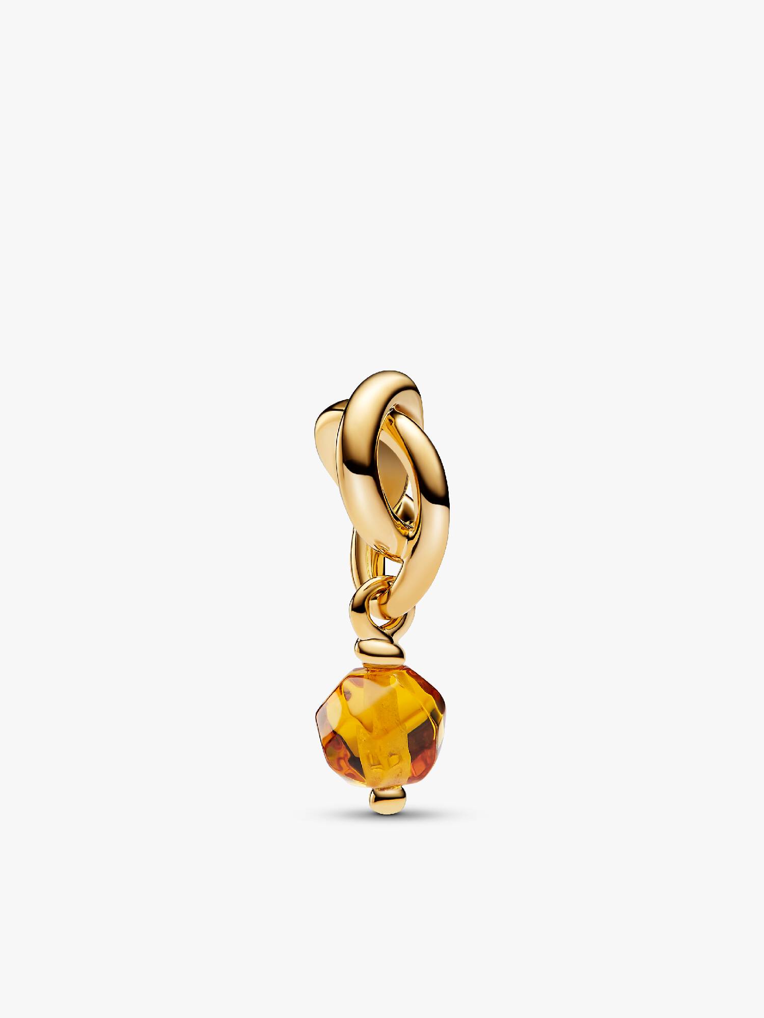 Novembre Charm Pendant Cercle de l'Éternité Miel Facetté